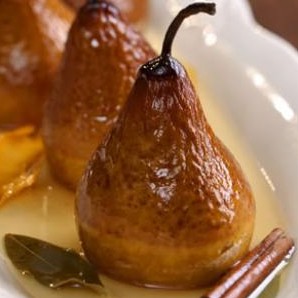 Riesling Baked Pears