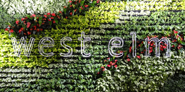 West Elm 3 Sided Living Wall