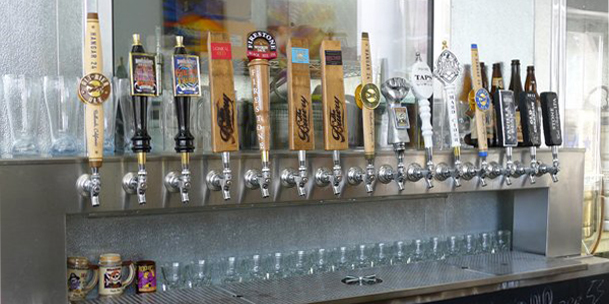 Beer Taps at The Iron Press
