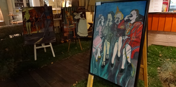 Art Display outside Taco Asylum