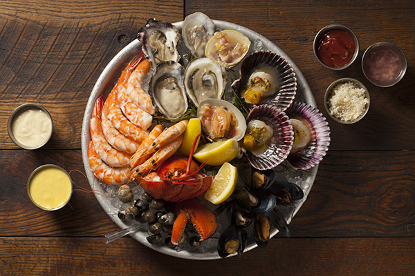 water grill shellfish meal 