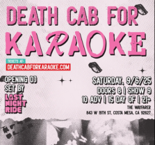 Death Cab For Karaoke 2025 at The Wayfarer Death Cab For Karaoke 2025 at The Wayfarer